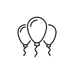 Wall Mural - Simple baloons line icon.