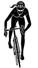 Cyclist Female Front View