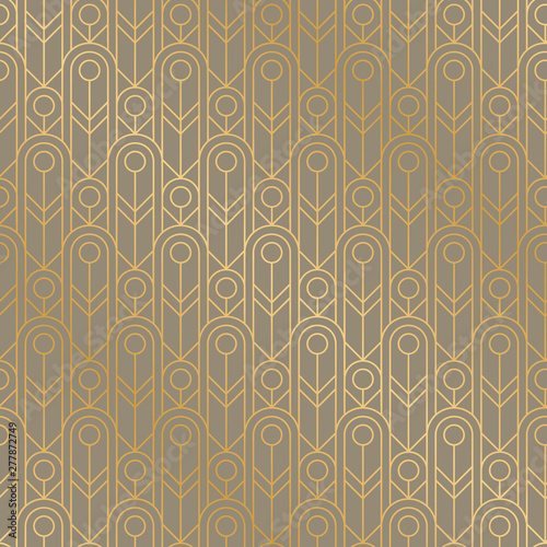 Lauxury golden geometric oval grid seamless pattern