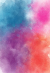 Wall Mural - Abstract watercolor digital art painting soft focus for texture background