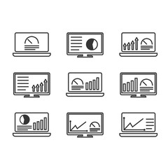 Poster - Project dashboard linear icon set template color editable. Dashboard pack symbol vector sign isolated on white background. Simple logo vector illustration for graphic and web design.