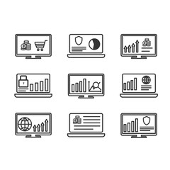 Aufkleber - Project dashboard linear icon set template color editable. Dashboard pack symbol vector sign isolated on white background. Simple logo vector illustration for graphic and web design.