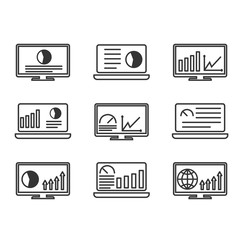 Aufkleber - Project dashboard linear icon set template color editable. Dashboard pack symbol vector sign isolated on white background. Simple logo vector illustration for graphic and web design.