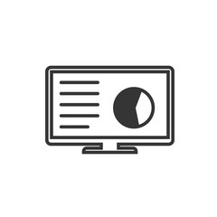 Leinwandbilder - Project dashboard linear icon template color editable. dashboard in monitor computer symbol vector sign isolated on white background. Simple logo vector illustration for graphic and web design.