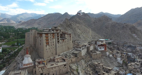 Wall Mural - Leh Palace is a former royal palace overlooking the Ladakhi Himalayan town of Leh. A precursor to the Potala Palace in Lhasa, Tibet, the palace was built by King Sengge Namgyal in the 16th century.