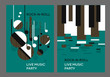 Decorative geometric shapes music poster