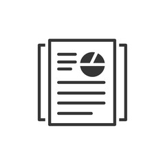Leinwandbilder - Document like auditing. Scrutiny, annual verification, info. flat style quality sign or success proven symbol vector sign isolated on white background illustration for graphic and web design.