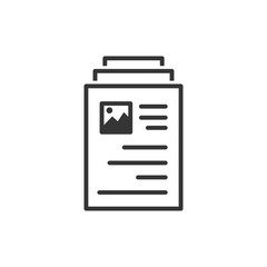 Leinwandbilder - Document like auditing. Scrutiny, annual verification, info. flat style quality sign or success proven symbol vector sign isolated on white background illustration for graphic and web design.