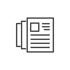 Poster - Document like auditing. Scrutiny, annual verification, info. flat style quality sign or success proven symbol vector sign isolated on white background illustration for graphic and web design.