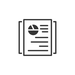 Leinwandbilder - Document like auditing. Scrutiny, annual verification, info. flat style quality sign or success proven symbol vector sign isolated on white background illustration for graphic and web design.