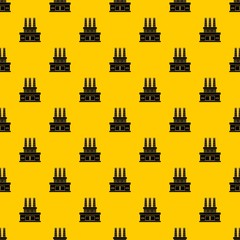 Poster - Large oil refinery pattern seamless vector repeat geometric yellow for any design