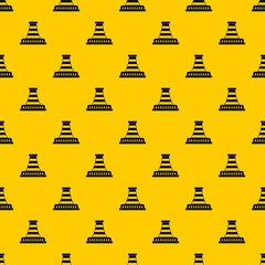 Poster - Refinery with pipe pattern seamless vector repeat geometric yellow for any design