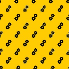 Poster - Gear pattern seamless vector repeat geometric yellow for any design