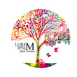 © Мария Неноглядова - A multi-colored beautiful abstract tree. Vector illustration