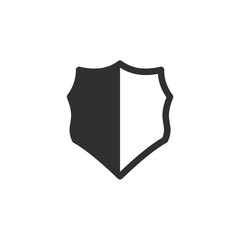 Poster - Shield icon template color editable. Shield symbol vector sign isolated on white background. Simple logo vector illustration for graphic and web design.