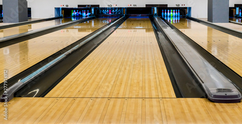 Bowling Wooden Floor With Lane Generic Bowling Alley Lanes With