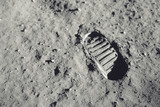 Fototapeta Kosmos - Step on the moon. Elements of this image furnished by NASA