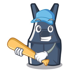 Sticker - Playing baseball overalls isolated with in the mascot