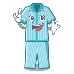 Poster - Finger folded pajamas in a cartoon closet