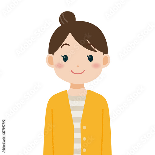 女性 正面 上半身 Stock Vector Adobe Stock