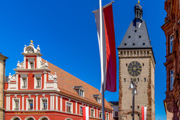 Wall Mural - Speyer City, GERMANY, July 04, 2019: Romantic streets and houses in Speyer in summer time