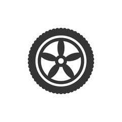 Aufkleber - Car wheels icon template color editable. Wheels symbol vector sign isolated on white background. Simple logo vector illustration for graphic and web design.