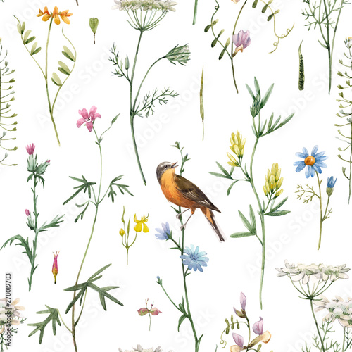 Watercolor floral pattern