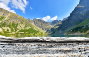 Canvas Print - Empty wooden table background for display montages