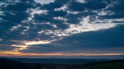 Canvas Print - Sunrise sky time lapse