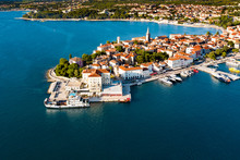 Beautiful Aerial View And Landscape Of The Sea Coast City And Buidings By The Sea
