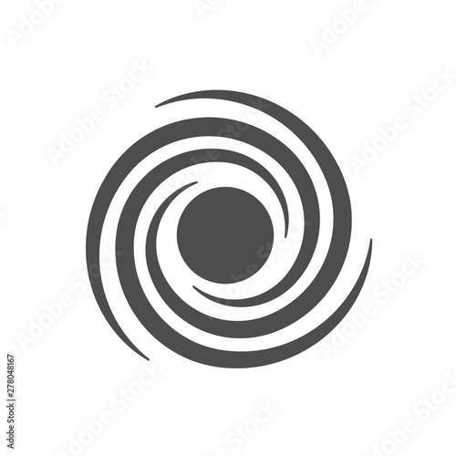 Photographie space black hole vector icon isolated on white background