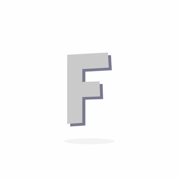 Vector Logo Letter F Stone Rock