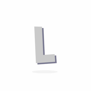 Vector Logo Letter L Stone Rock
