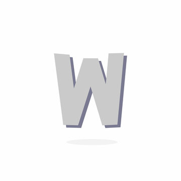 Vector Logo Letter W Stone Rock