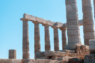 Wall Mural - closeup of ancient greek ruins