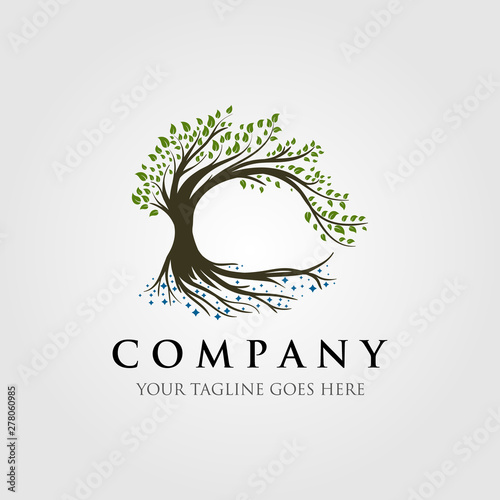 Fotografía tree logo illustration design