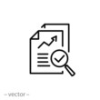 © Yurii - review audit, overview risk icon, verification business, thin line symbol for web and mobile phone on white background - editable stroke vector illustration eps10