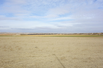 clearing in front of the town