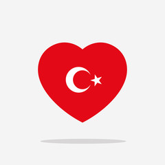 Poster - Turkey Flag icon sign template color editable. Turkey national symbol vector illustration for graphic and web design.