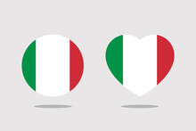 Italy Flag Icon Sign Template Color Editable. Italy National Symbol Vector Illustration For Graphic And Web Design.