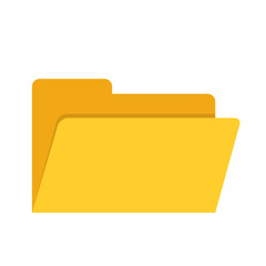 Leinwandbilder - Empty yellow web computer folder for design on white, stock vector illustration