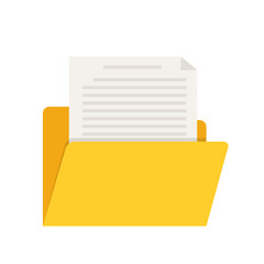 Leinwandbilder - Empty yellow web computer folder for design on white, stock vector illustration