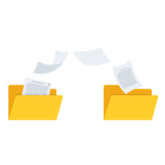 Leinwandbilder - copy from one web computer folder to another for design on white, stock vector illustration