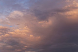 Fototapeta Na sufit - Heaven, beautiful sunrise soft orange sky with clouds background