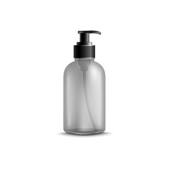 Wall Mural - Cosmetic bottle for liquid products 3d vector mockup illustration isolated.