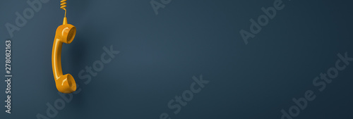 Fotografía Shot of a landline telephone receiver with copy space for individual text