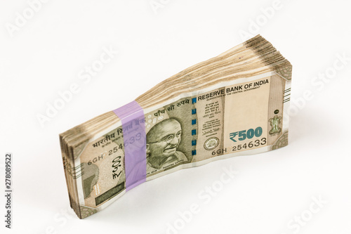 Bundle Of 500 Rupees Indian Note In White Background Buy This Stock Photo And Explore Similar Images At Adobe Stock Adobe Stock