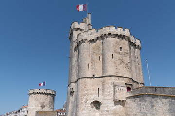 Wall Mural - Tower gates of La Rochelle old harbor france