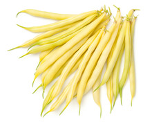 Yellow String Beans Isolated On White Background