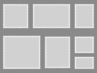 Wall Mural - postage stamps collection. vector